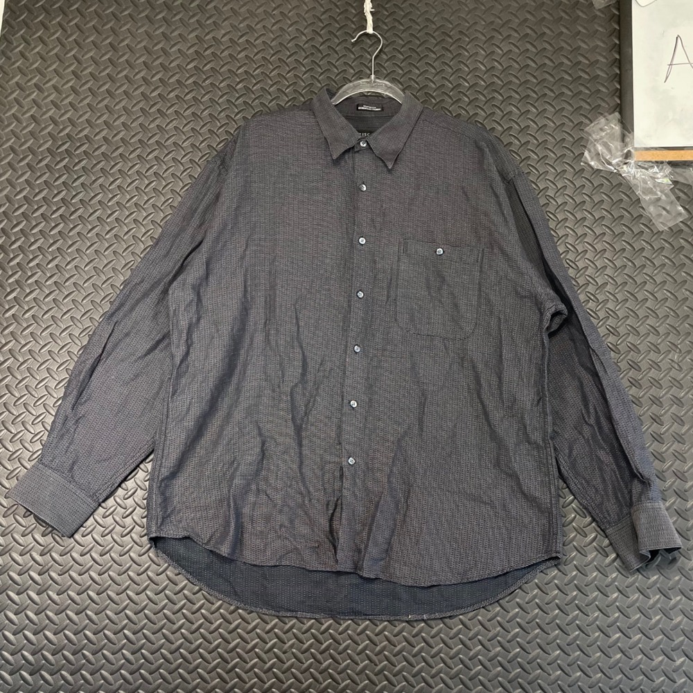Riscatto‎ Dark Gray Button Up Dress Shirts Men's Size XL Casual Wear Comfort - Picture 2 of 9